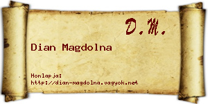 Dian Magdolna névjegykártya